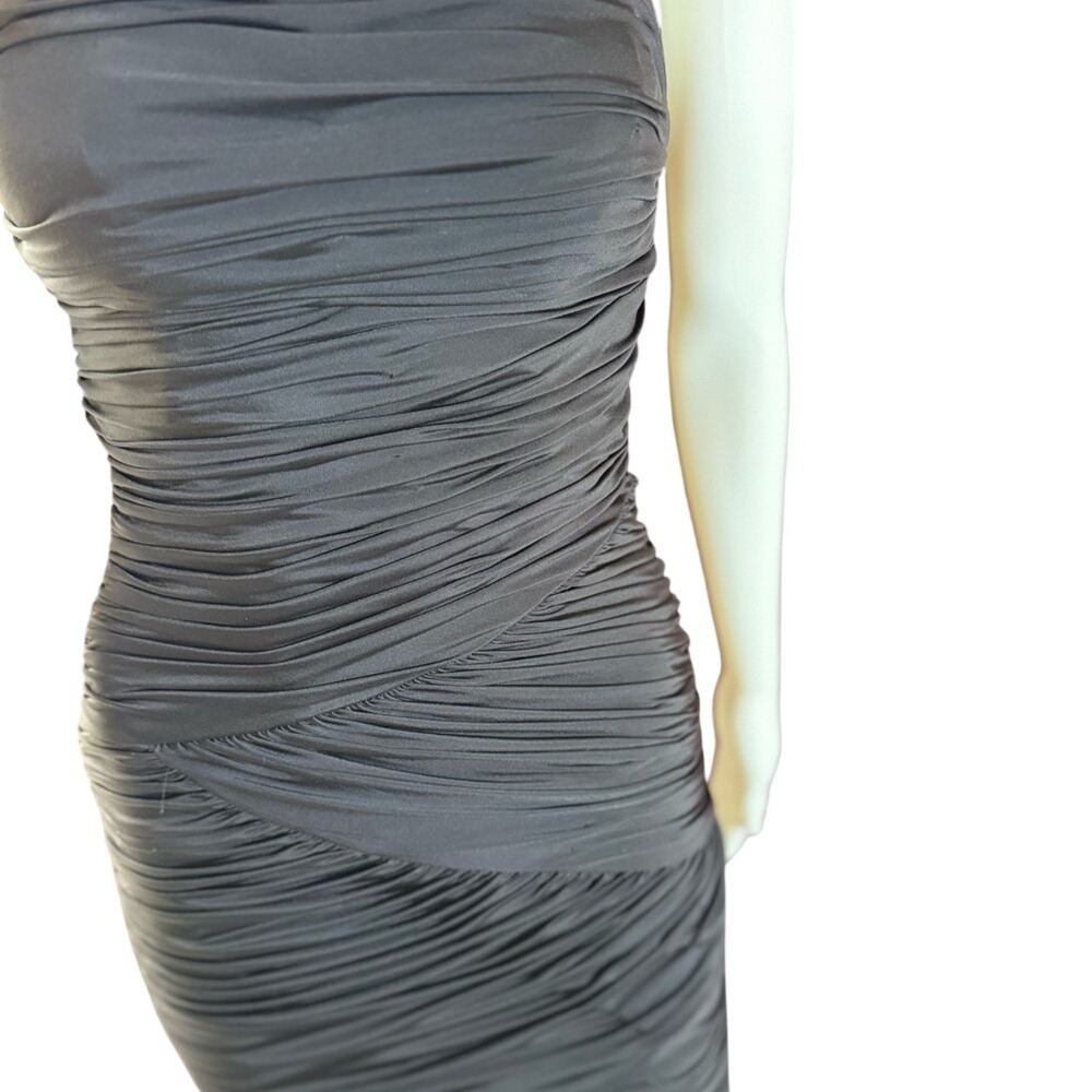 Bee Darlin Black Ruched Bodycon Mermaid Maxi Formal Dress Size 3/4‎